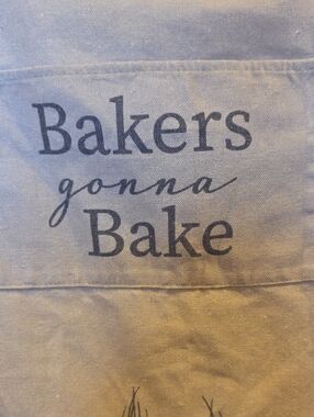 krumbs Kitchen - Bakers Gonna Bake Canvas Apron - Neutral W Grains